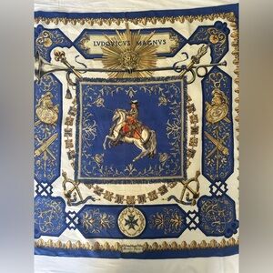 Hermes 1963 "Lvdovicvs Magnvs" by Francoise De La Perriere Silk Twill Scarf